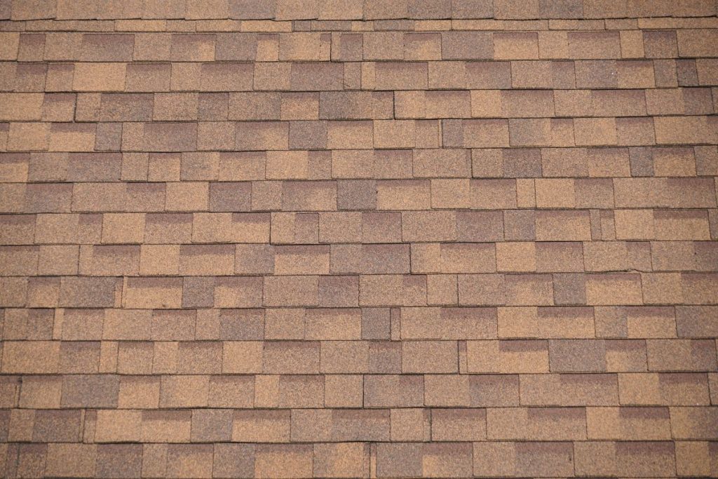 close-up of brown asphalt shingles, Wayzata MN
