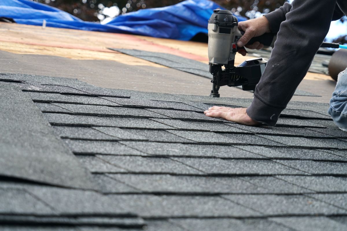 roof being repaired, Wayzata, MN